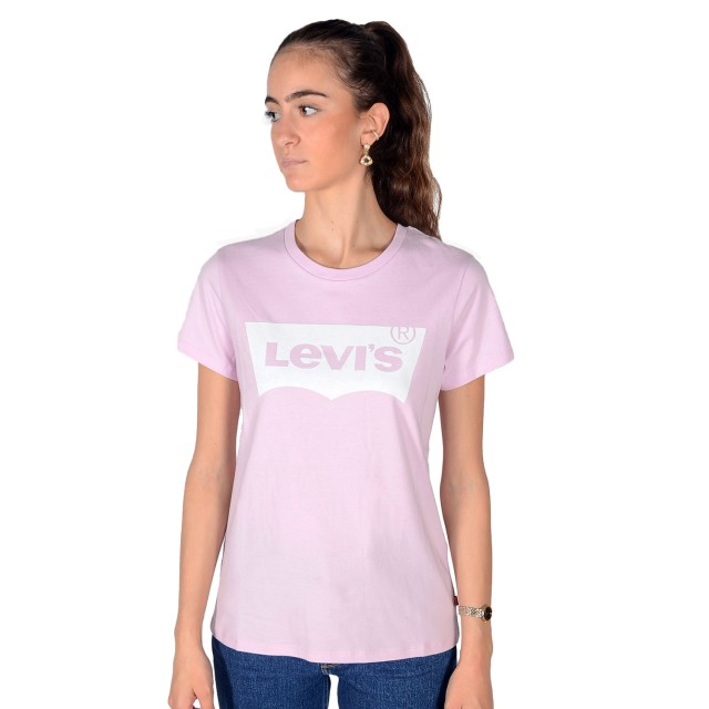 Levis The Perfect Tee Seasonal Bw Wi Γυναικεια Μπλουζα Ροζ