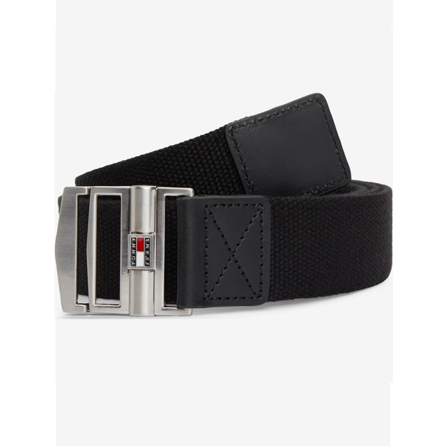 Tommy Hilfiger Tjm Austin Webbing Buckle Ανδρική Ζώνη Μαύρη