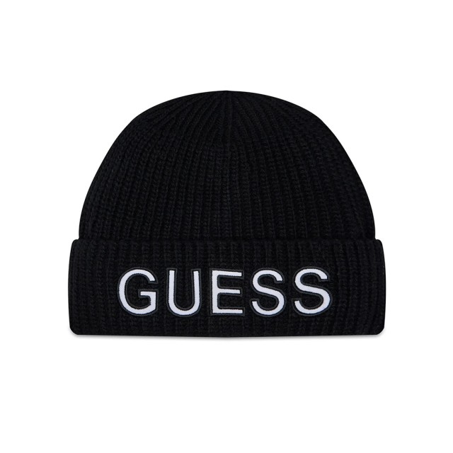 Guess Patch Beanie S Σκούφος Μαύρος