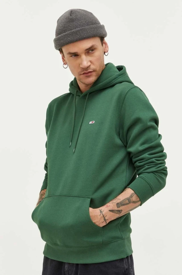 Tommy Hilfiger Tjm Regular Fleece Hoodie Ανδρικό Φούτερ Πράσινο