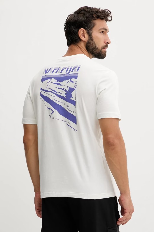 Napapijri S-Guide Ss White Heron Ανδρικη Μπλουζα Λευκή