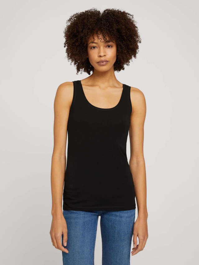 Tom Tailor 204 T-Shirt Top Γυναικεια Μπλουζα Μαυρο
