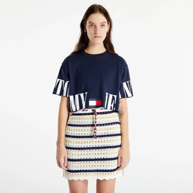 Tommy Hilfiger Tjw Ovr Crp Archive 2 Tee Γυναικεία Μπλούζα Μπλε