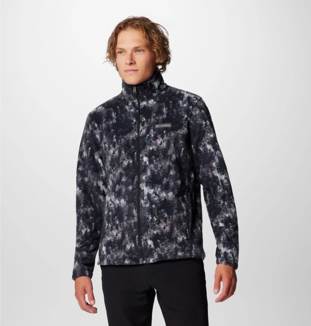 Columbia Steens Mountain™ Printed Jacket Ανδρική Ζακέτα Fleece Μαυρο