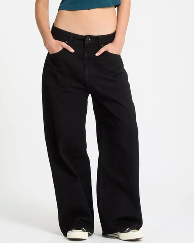 Volcom Beeggy Denim Γυναικείο Παντελόνι Τζιν Μαύρο