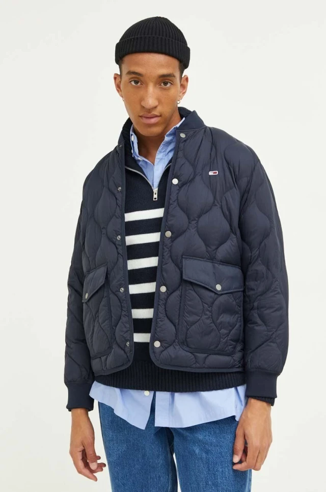Tommy Hilfiger Tjm Quilted Lt Down Jacket Ανδρικό Μπουφάν Μπλε