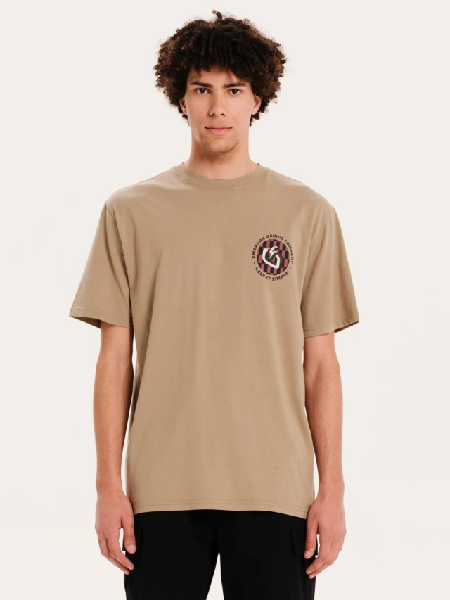 Emerson Mens s/s T-Shirt Ανδρική Μπλούζα Μπεζ