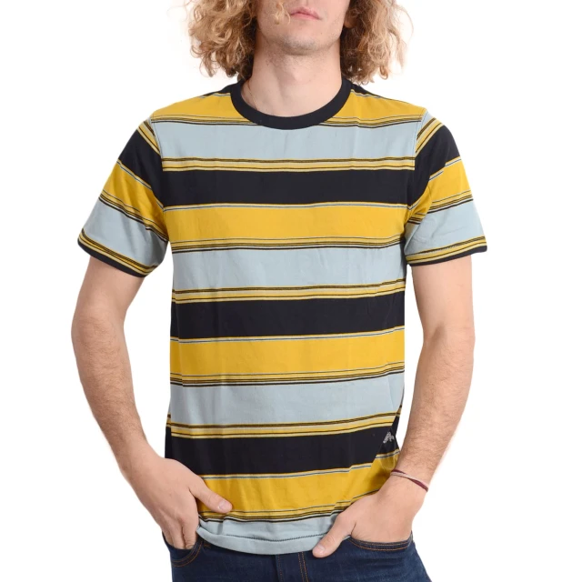 Volcom Ανδρικη Μπλουζα Μπλε-Μουσταρδι