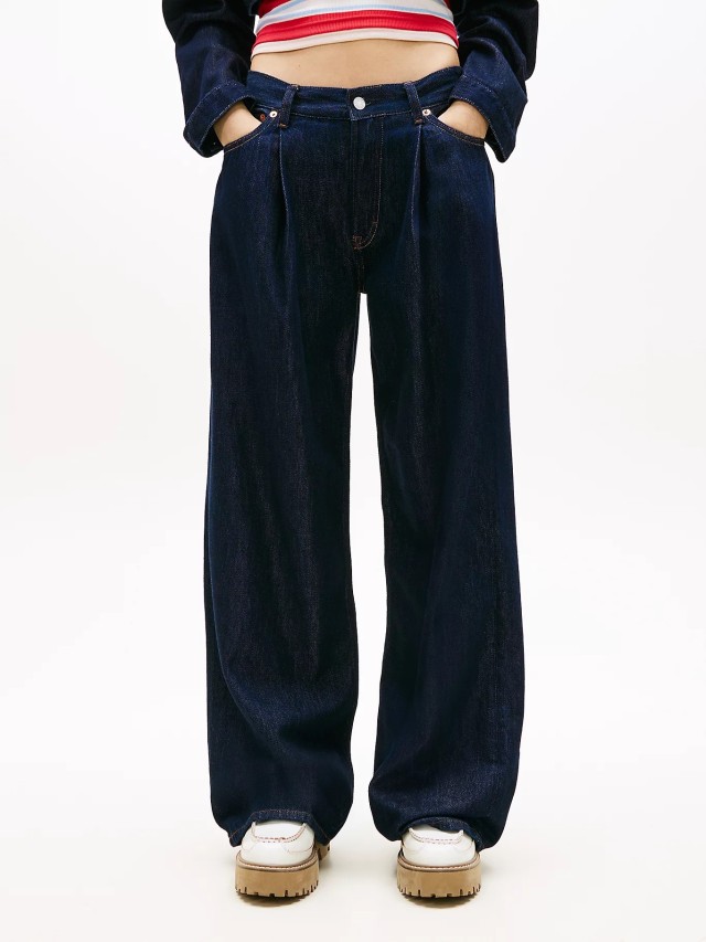 Tommy Hilfiger Mid Rise Loose Str Pleat Γυναικείο Παντελόνι Τζιν