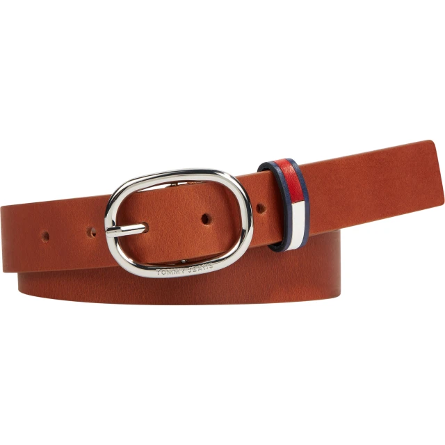 Tommy Hilfiger Tjw Casual Oval Belt 3.0 Γυναικεια Ζωνη Δερματινη Ταμπα