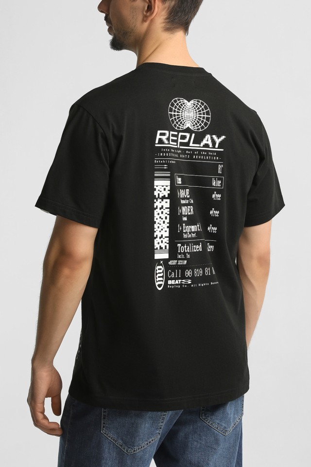 Replay Ανδρική Μπλούζα Μαύρη