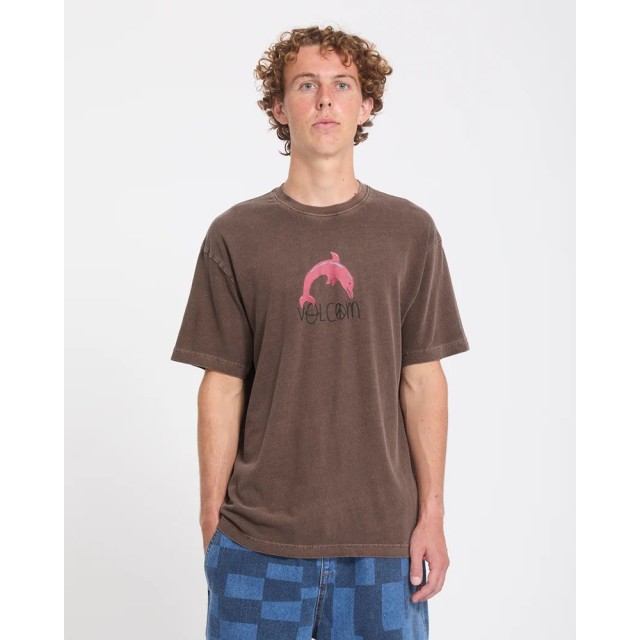 Volcom Ozzy 3 Sst Ανδρική Μπλούζα Καφέ
