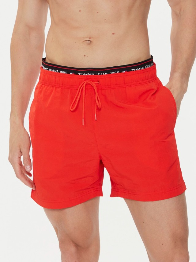 Tommy Hilfiger Dw Sf Medium Drawstring Ανδρικό Μαγιό Κόκκινο