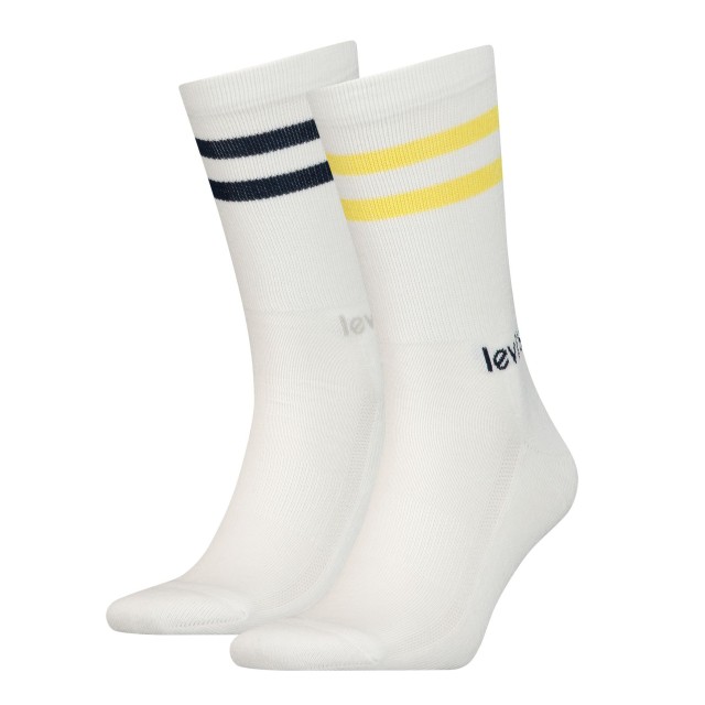 Levis Regular Cut Sport Stripe 2p Κάλτσες Λευκές