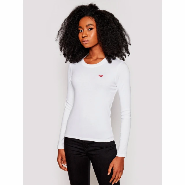 Levis Ls Baby Tee White Γυναικεια Μπλουζα Λευκη
