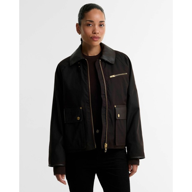 LE NORTH/LAND CHECK Barbour B.Intl Donnington Wax Jacket Γυναικείο Κερωμένο Μπουφάν Καφέ