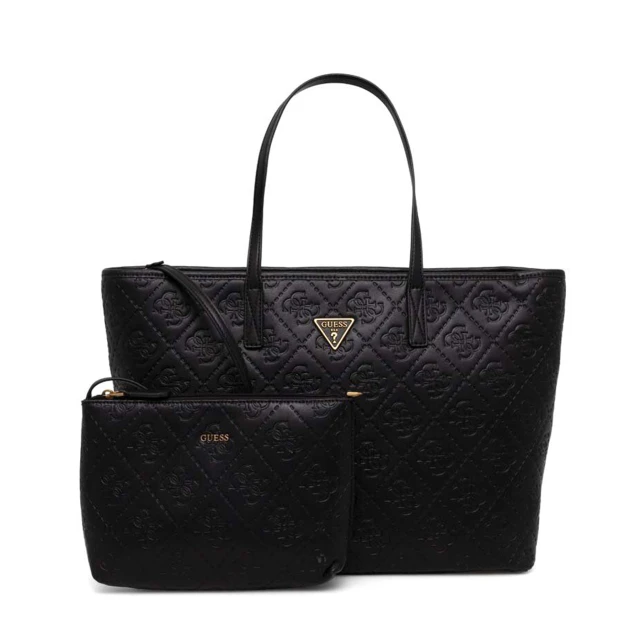 Guess Power Play Large Tech Tote Γυναικεία Τσάντα Μαύρη
