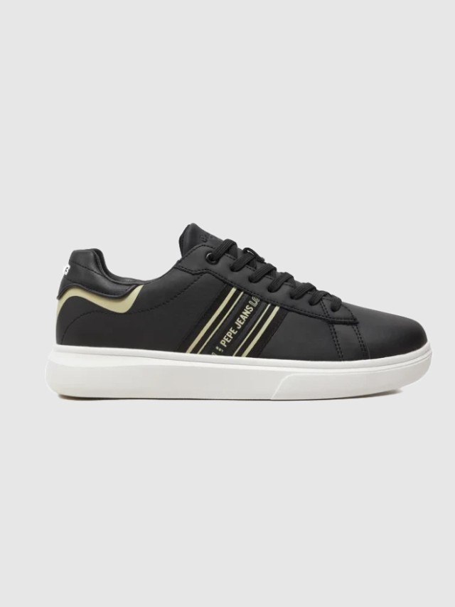 Pepe Jeans Drop 2 Eaton Street M Cupsole Sneakers Ανδρικά Sneakers Μαύρα