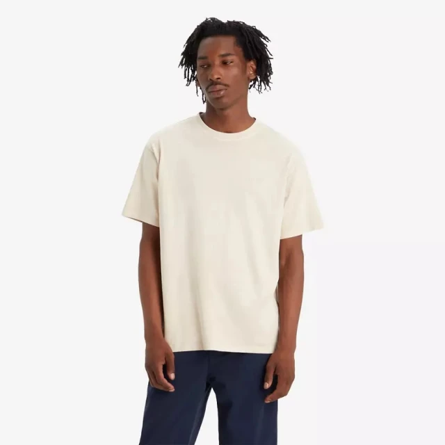 Levis Red Tab Vintage Tee Greys Ανδρική Μπλούζα Εκρού