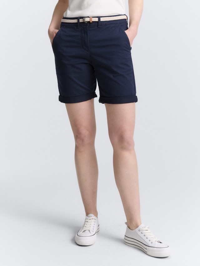 Τom Tailor Tom Tailor Chino Bermu Γυναικεία Βερμούδα Chino Μπλε
