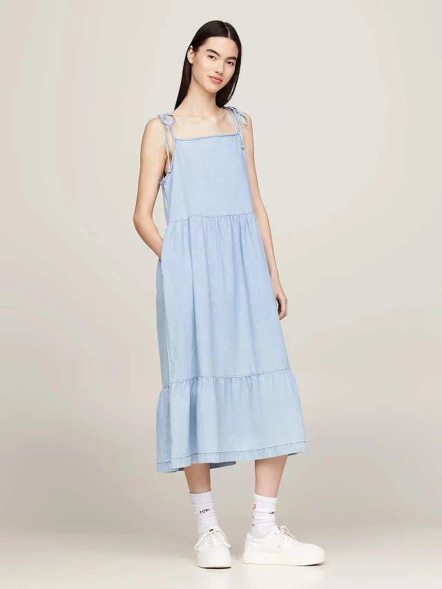 Tommy Hilfiger Tjw Chambray Dress Ext Γυναικείο Φόρεμα Τζιν
