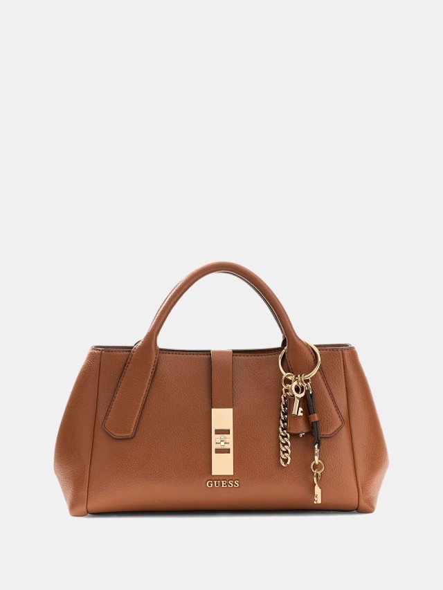 Guess Brooke High Society Satchel Γυναικεία Τσάντα Ταμπά