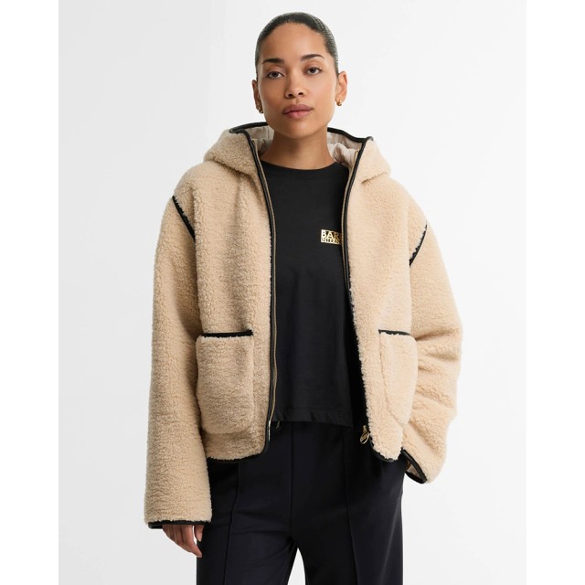 K Barbour B.Intl Ramona Fleece Casual Jacket Γυναικείο Μπουφάν Fleece Εκρου