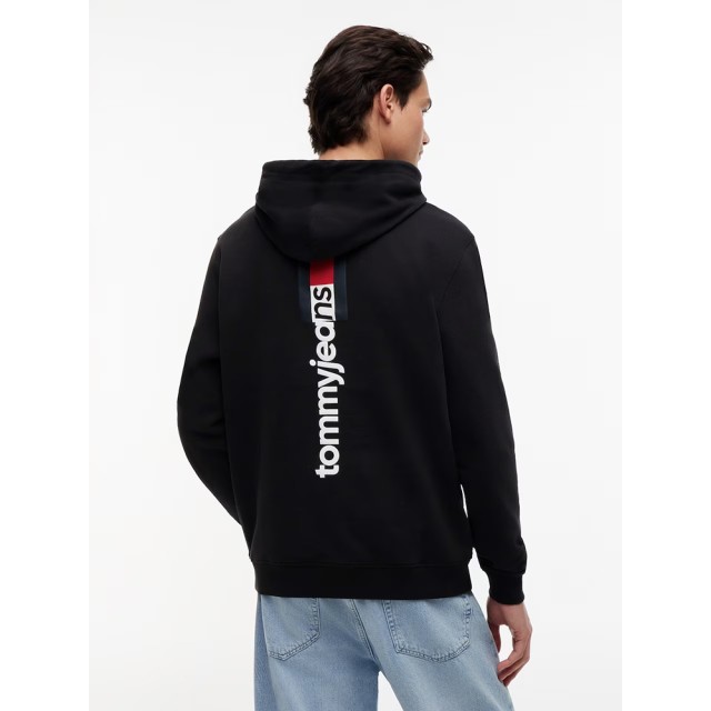 Tommy Hilfiger Tjm Reg Entry Dna Hoodie Ext Ανδρικό Φούτερ Μαύρο