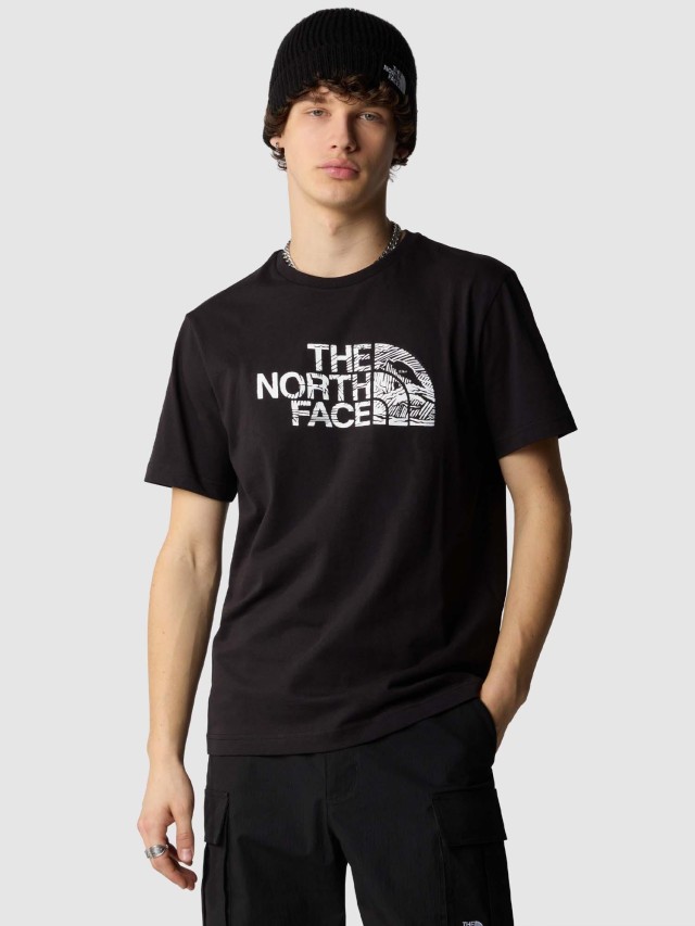 The North Face M S/S WOODCUT DOME TEE TNF BLACK Ανδρικη Μπλουζα Μαυρο