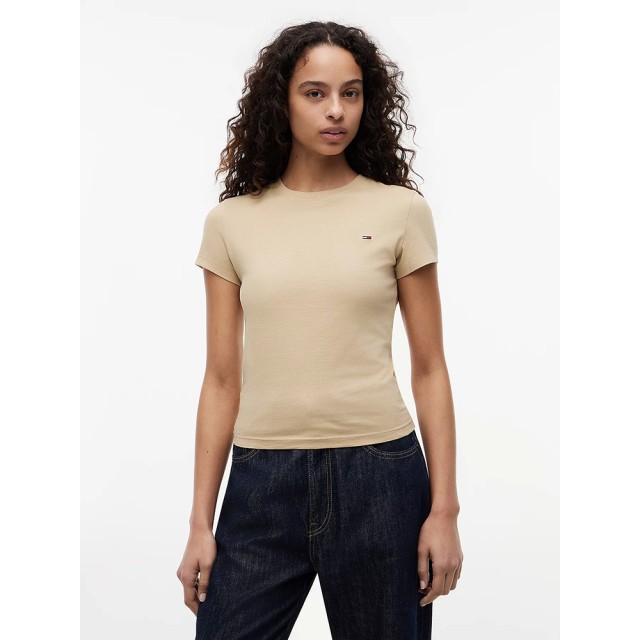 Tommy Hilfiger Tjw C-Neck Tee Γυναικεία Μπλούζα Μπεζ