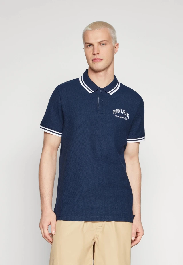 Tommy HilfigerTjm Reg Tipping Polo Ανδρική Μπλούζα Polo Μπλε
