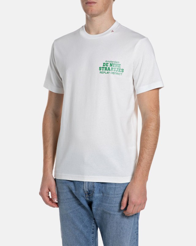 Replay Ανδρική Μπλούζα Λευκή