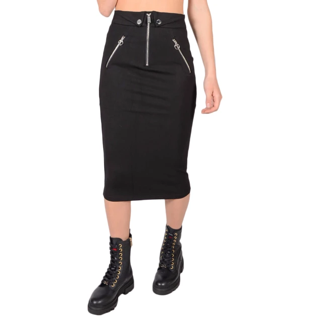Guess Pilar Skirt - Mercy Ponte 380 Γυναικεια Φουστα Μαυρη