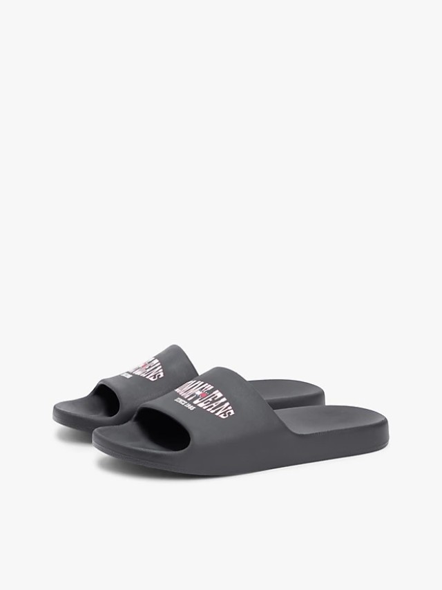 Tommy Hilfiger Tjm Injected Sandal Ανδρικές Σαγιονάρες Μαύρες