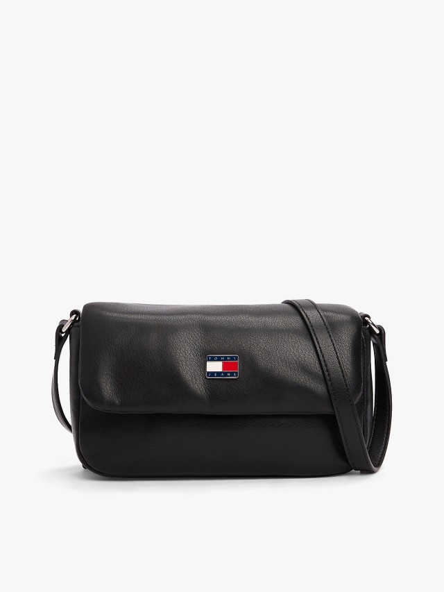 Tommy Hilfiger Tjw Pillow Flap Crossover Γυναικεία Τσάντα Μαύρη