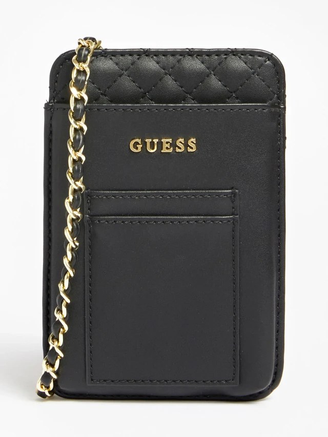 Guess Phone Pouch Γυναικεια Θηκη Κινητου Μαυρη
