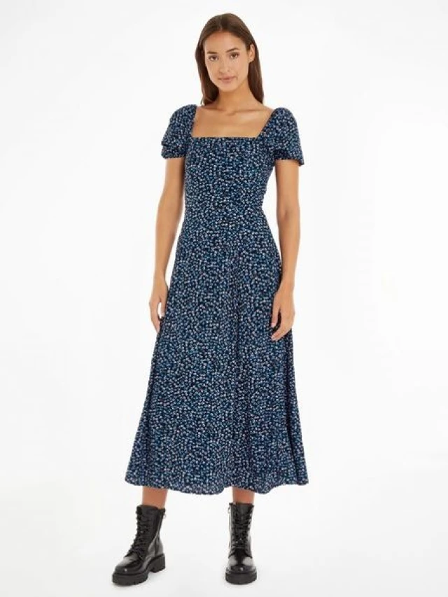 Tommy Hilfiger Tjw Ditsy Floral Maxi Dress Γυναικείο Φλοραλ Φόρεμα Μulti Color