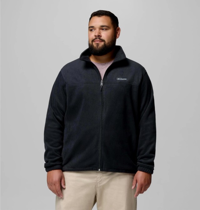 Columbia Steens Mountain™ Full Zip 2.0 Ανδρική Fleece Ζακέτα Μαύρη Plus Size