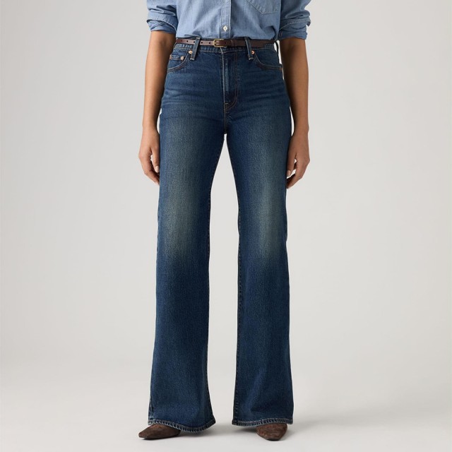 Levis Ribcage Flare H226 Med Indigo - Worn In Γυναικείο Παντελόνι Τζιν
