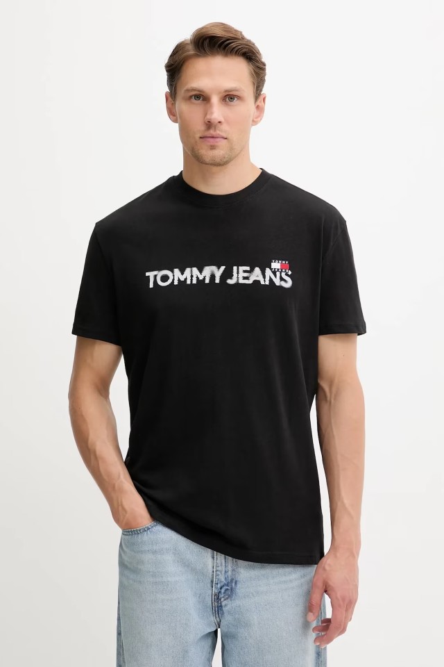 Tommy Hilfiger Tjm Reg Badge Play Tee Ανδρική Μπλούζα Μαύρη