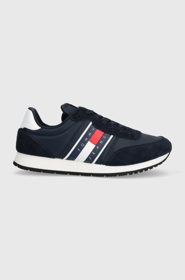 Tommy Hilfiger Tjm Runner Casual Ess Ανδρικά Sneakers Μπλε