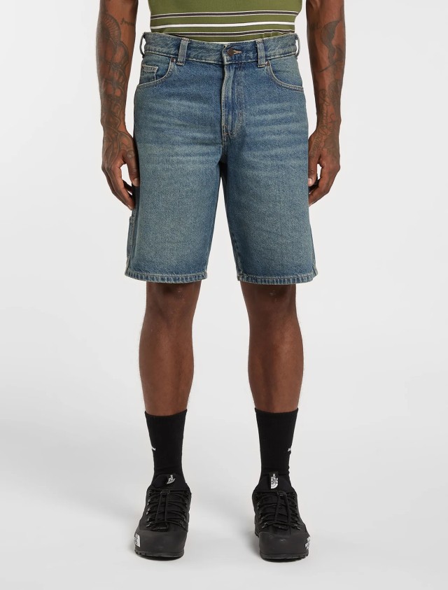 Dickies 993 Denim 11 Carpenter Sh Khaki Ανδρική Βερμούδα Τζιν Stone wash