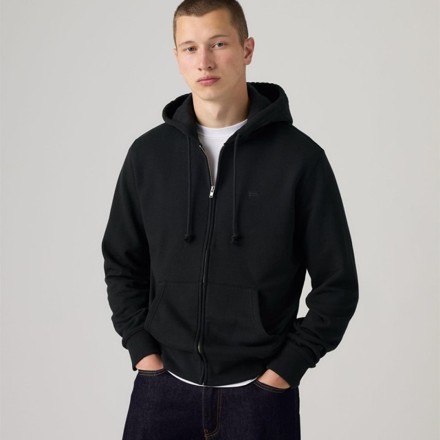 Levis The Original Hm Zip Up Blacks Ανδρική Ζακέτα Φούτερ Μαύρη