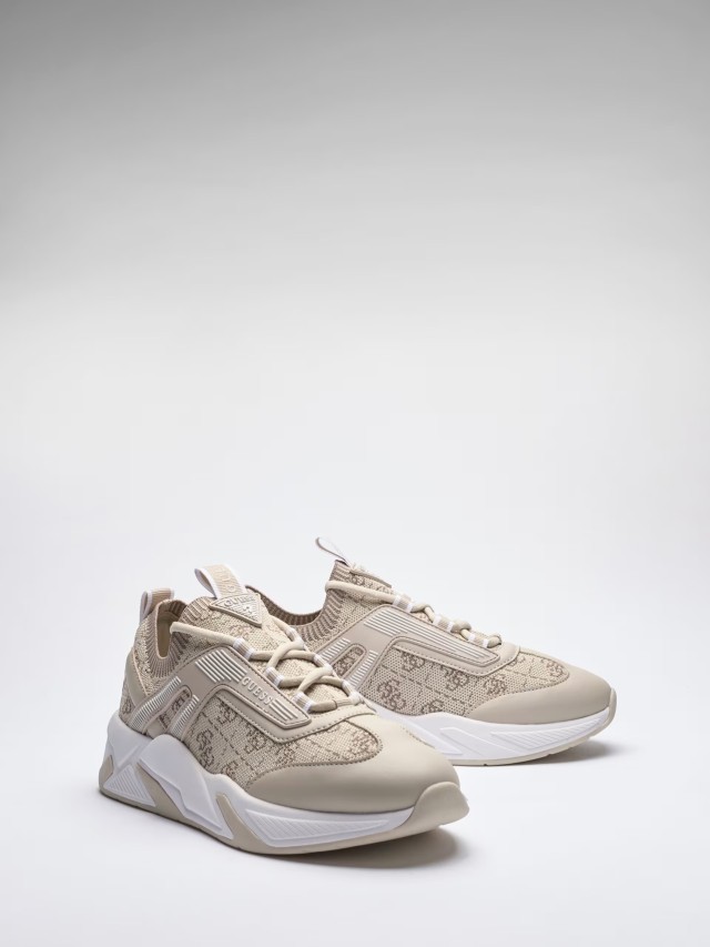 Guess Genga Γυναικεία Sneakers Μπεζ