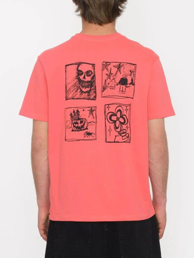 Volcom Issam Night Lse Sst Ανδρική Μπλούζα Κοραλί