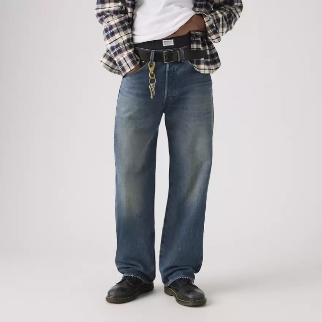 Levis 501 Loose Med Indigo - Worn In Ανδρικό Παντελόνι Τζιν