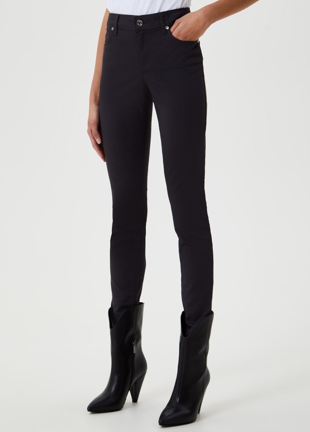Liu Jo Jeans Wf0C85 B.up Fabulous Reg.w Γυναικειο Παντελονι Ανθρακι