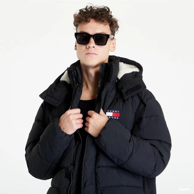 Tommy Hilfiger TJM TJ Color Badge Parka Ανδρικο Μπουφαν Μαυρο