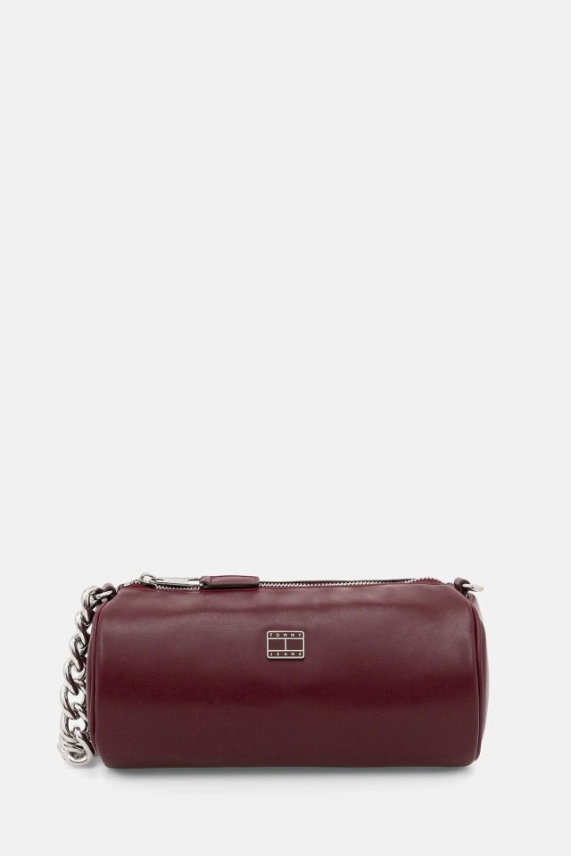 Tommy Hilfiger Tjw Chain Shoulder Bag Γυναικεία Τσάντα Μπορντό