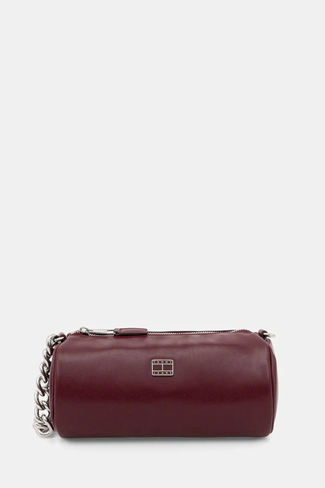 Tommy Hilfiger Tjw Chain Shoulder Bag Γυναικεία Τσάντα Μπορντό
